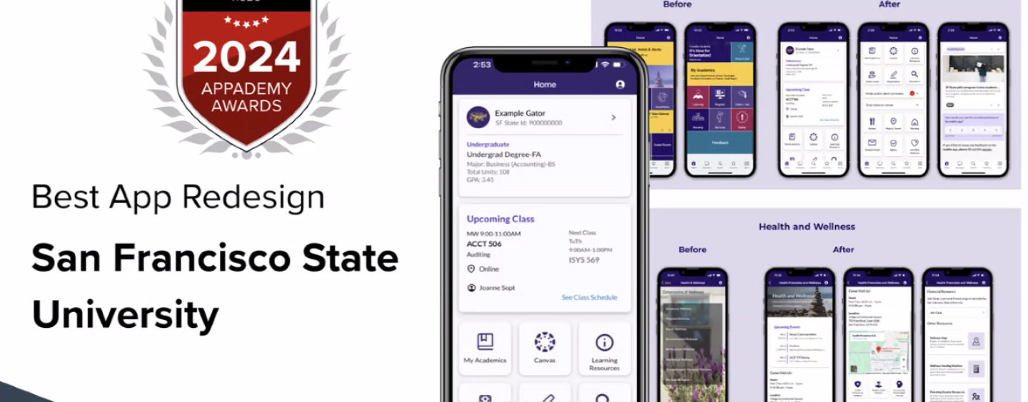 SF State Mobile App Wins the 2024 Best App Redesign Appademy Award 2024