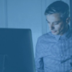 Person working on a desktop